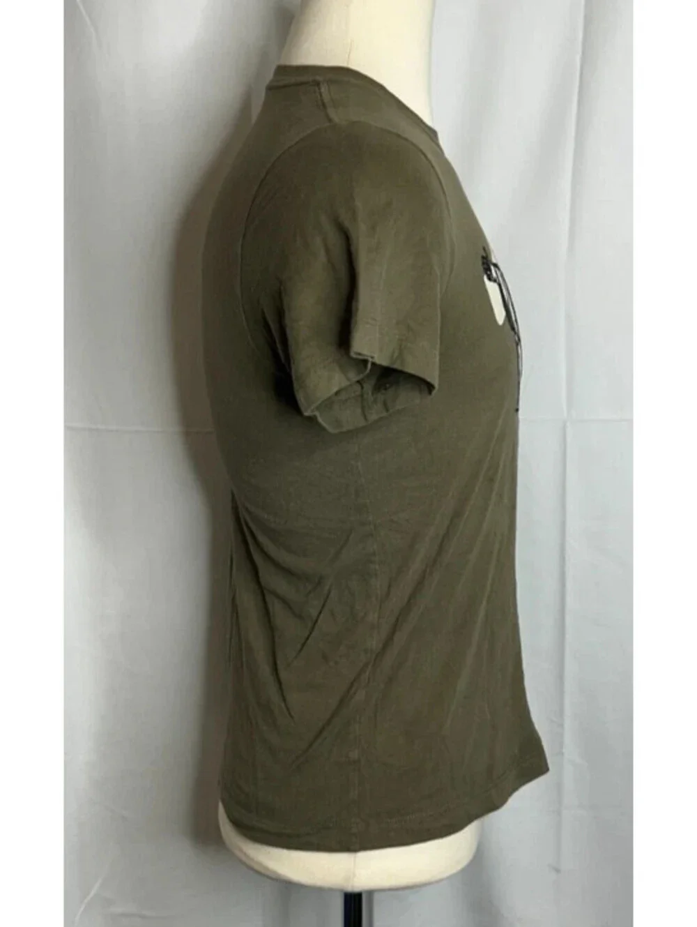 True Religion Men's Small Olive Green Graphic Logo T-Shirt